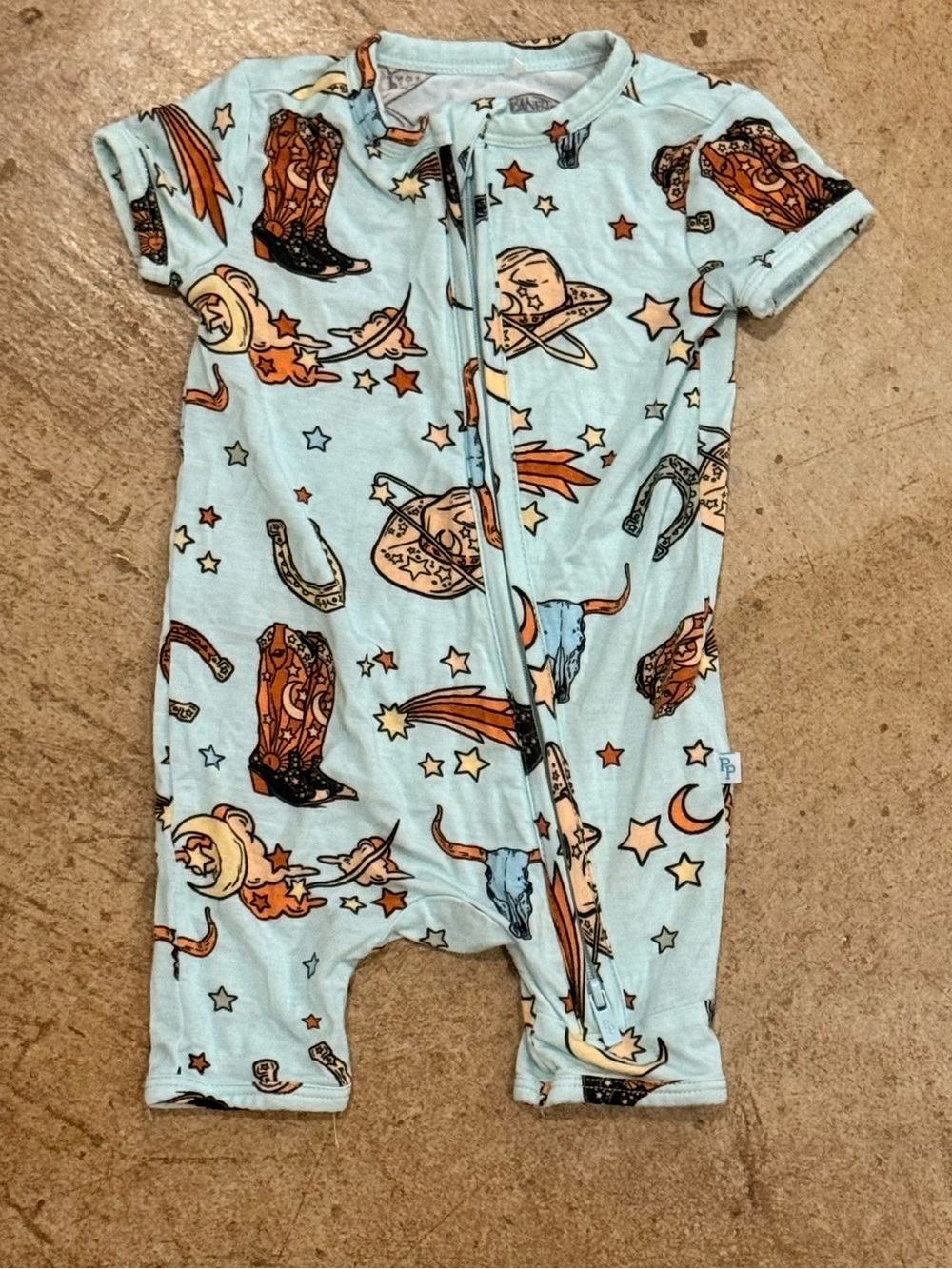 Posh Peanut Bamboo Casey Cowboy Shortie size 0-3 mo NWOT